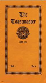 First Toastmaster Magazine Issue